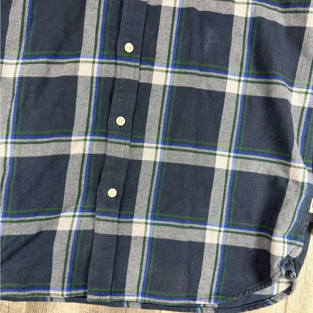 North Face Mens Navy Plaid Button‎ Down Top